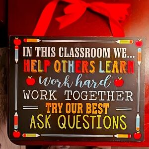 School Placard on Colorful  Motivation Sign from Hobby Lobby